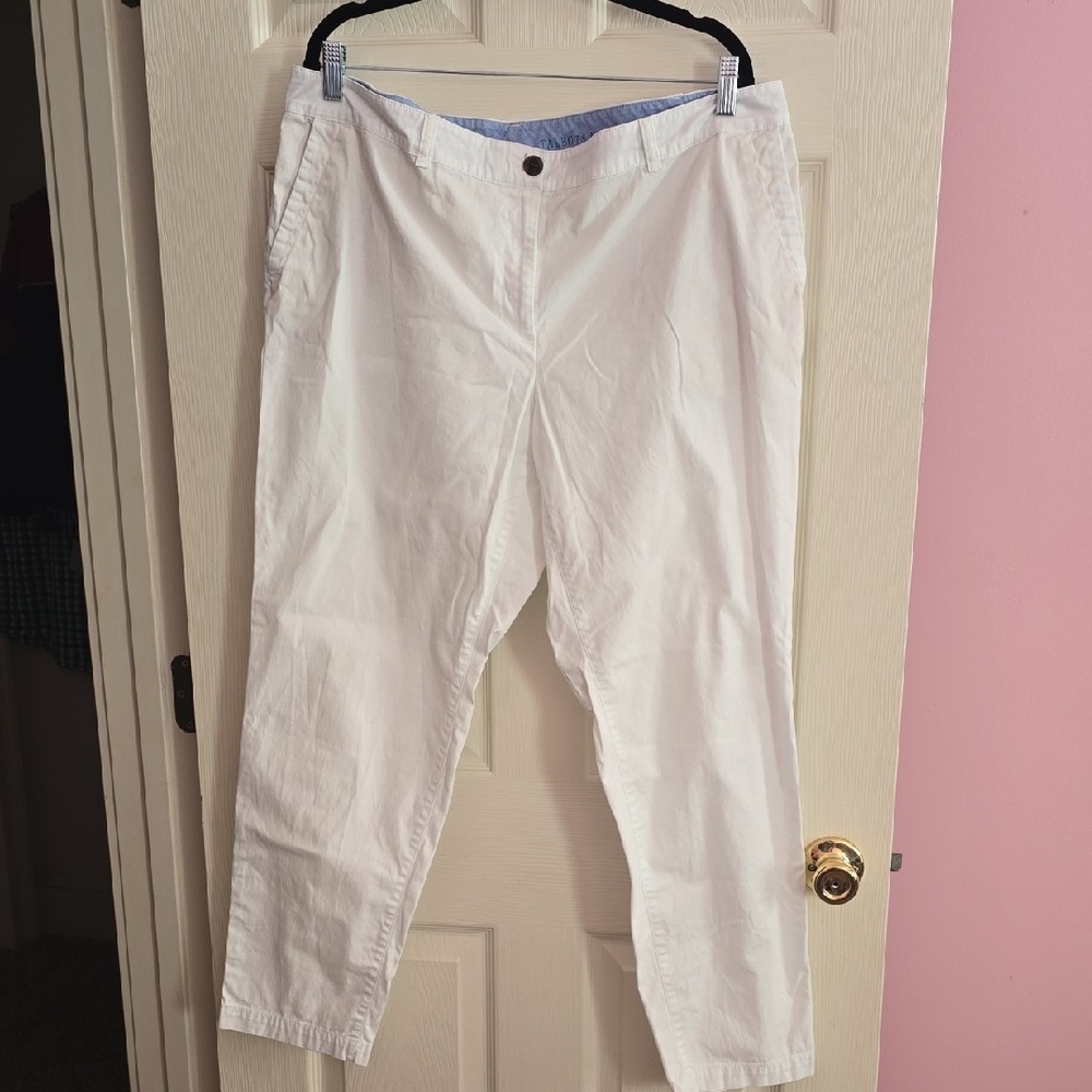Talbots Women's White Straight Leg Pants